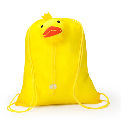 Stamina Foldable Elanio 190T polyester drawstring bag in chicken, ready for logo printing