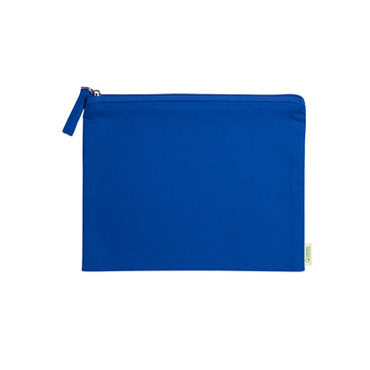 Stamina Delphis organic cotton toiletry bag in royal blue, ready for logo printing