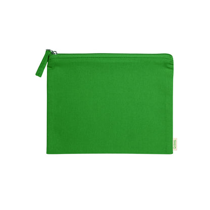 Stamina Delphis organic cotton toiletry bag in fern green, ready for logo printing