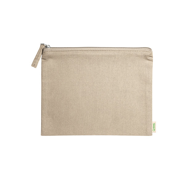 Stamina Delphis organic cotton toiletry bag in beige, ready for logo printing