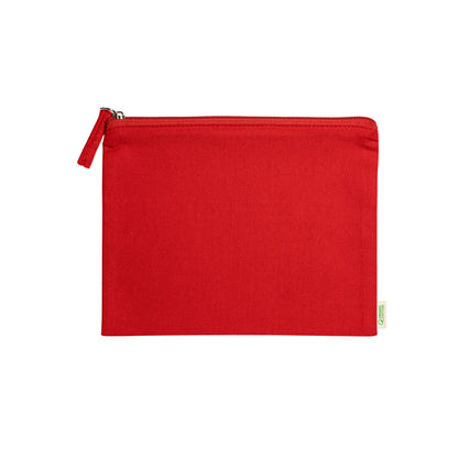 Stamina Delphis organic cotton toiletry bag in red, ready for logo printing