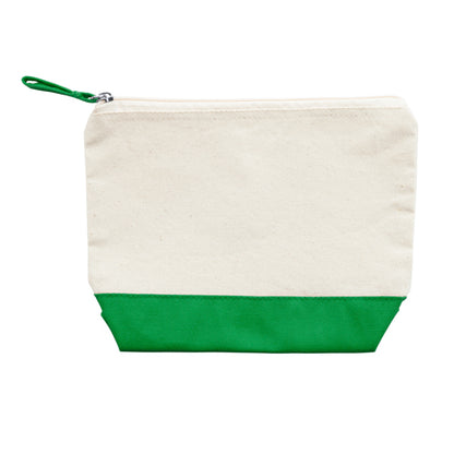 Stamina Doel multipurpose gsm cotton toilet tote bag in beige/fern green, ready for logo printing