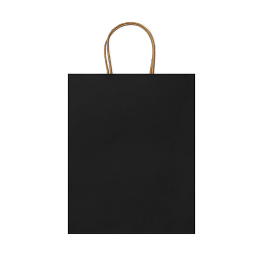 Stamina Arce gsm paper tote bag in black, ready for logo printing