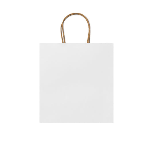 Stamina Haya gsm paper tote bag in white, ready for logo printing