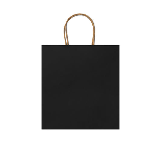 Stamina Haya gsm paper tote bag in black, ready for logo printing