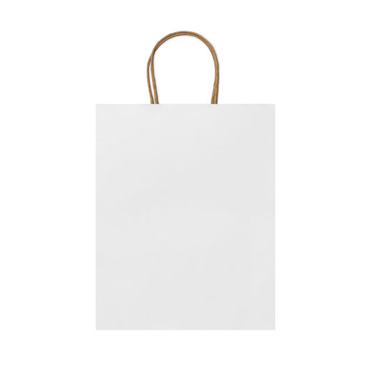 Stamina Roble gsm paper tote bag in white, ready for logo printing