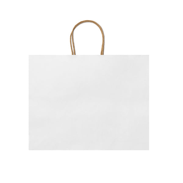 Stamina Maple gsm paper tote bag in white, ready for logo printing