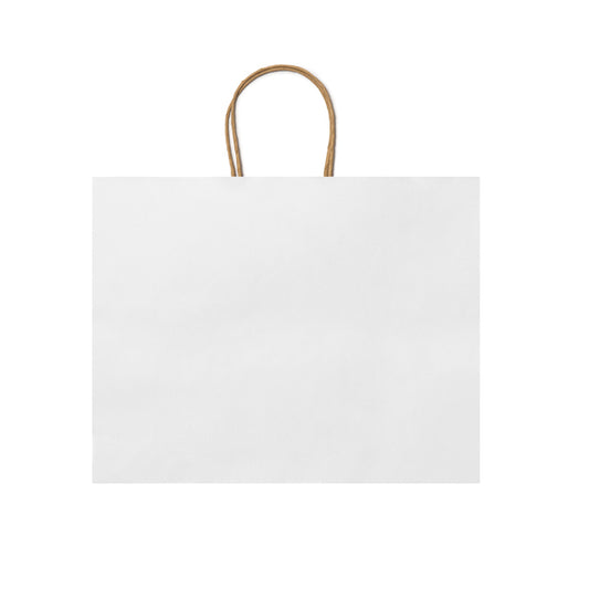 Stamina Maple gsm paper tote bag in white, ready for logo printing