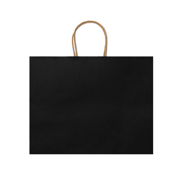 Stamina Maple gsm paper tote bag in black, ready for logo printing