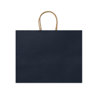 Stamina Maple gsm paper tote bag in navy blue, ready for logo printing