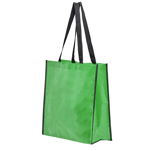Stamina Coast laminated polypropylene tote bag in fern green, ready for logo printing