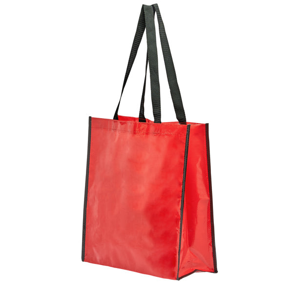 Stamina Coast laminated polypropylene tote bag in red, ready for logo printing