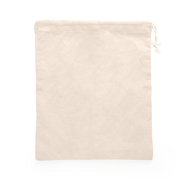 Stamina Soil cotton drawstring bag in beige, ready for logo printing