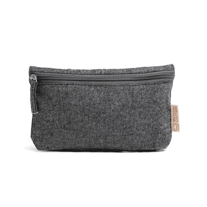 Stamina Remo recycled cotton toiletry bag in black, ready for logo printing