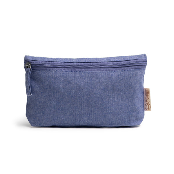 Stamina Remo recycled cotton toiletry bag in royal blue, ready for logo printing