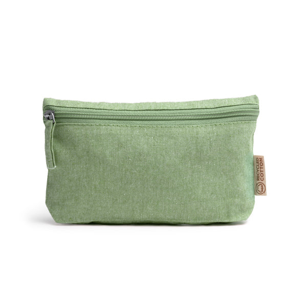 Stamina Remo recycled cotton toiletry bag in fern green, ready for logo printing