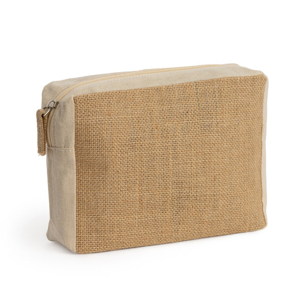 Stamina Vera cotton and jute toiletry bag, ready for logo printing