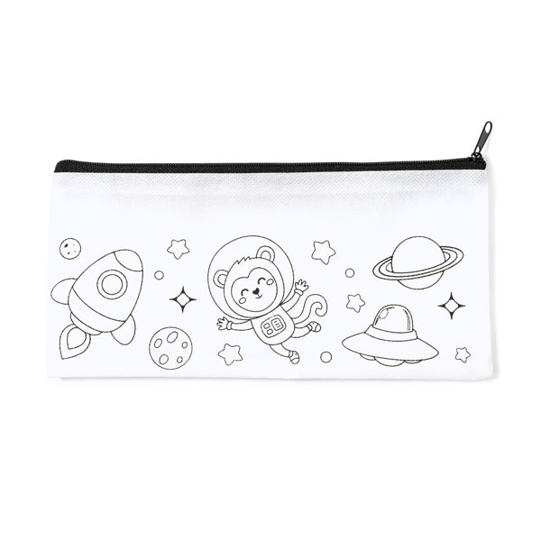 Stamina Solaz non-woven pencil case in white, ready for logo printing