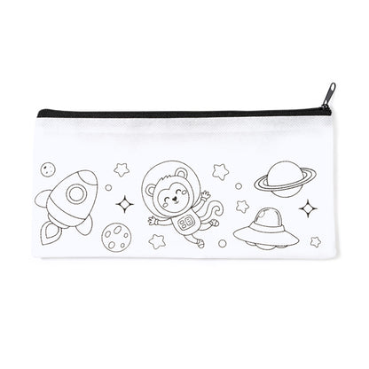 Stamina Solaz non-woven pencil case in white, ready for logo printing