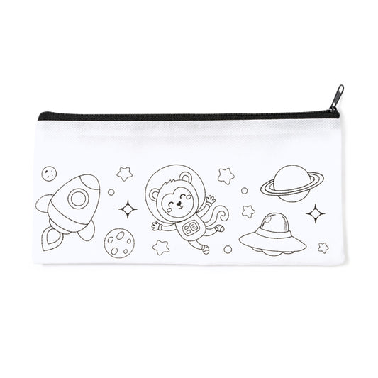 Stamina Solaz non-woven pencil case in white, ready for logo printing