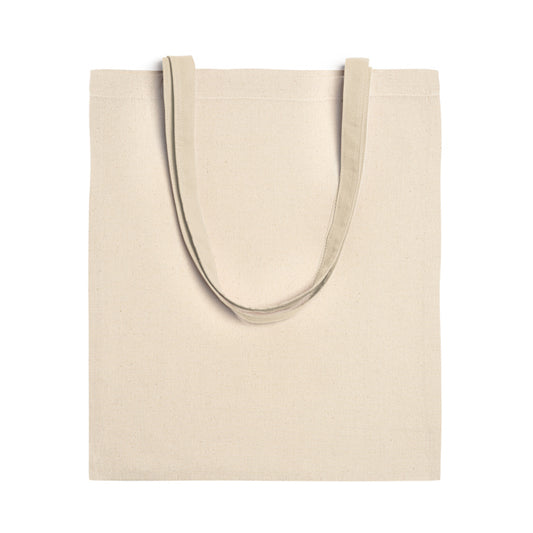 Stamina Hill cotton tote bag in beige, ready for logo printing