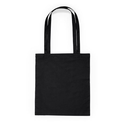 Stamina Mountain cotton shopping bag in black, ready for logo printing