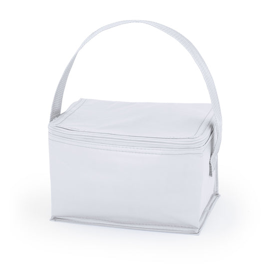 Stamina Tibu isothermal aluminium cooler bag in white, ready for logo printing