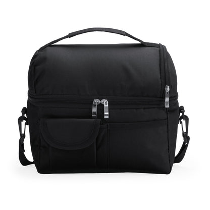 Stamina Grulla 600D polyester cooler bag in black, ready for logo printing
