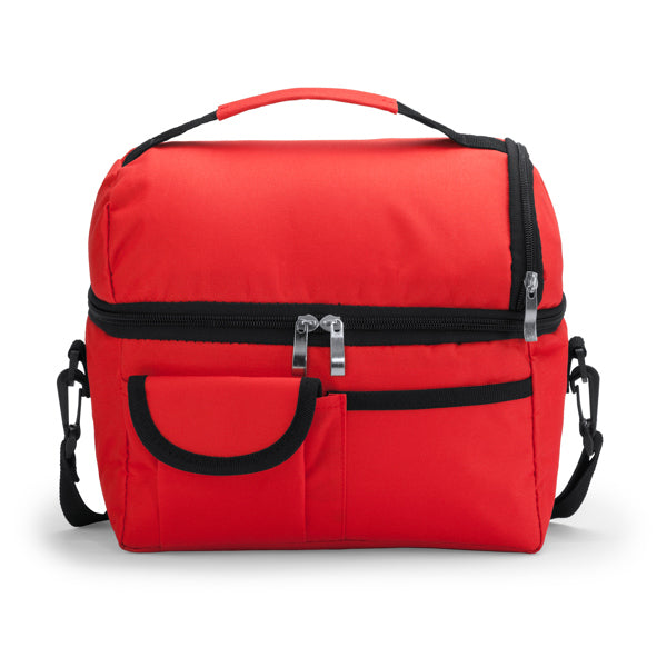 Stamina Grulla 600D polyester cooler bag in red, ready for logo printing