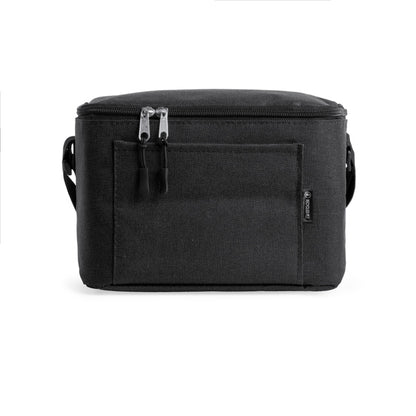 Stamina Bismar recycled RPET polyester cooler bag in black, ready for logo printing
