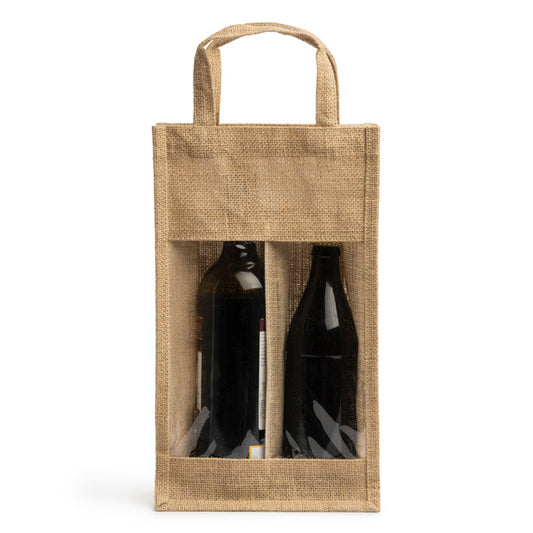 Stamina Grace laminated jute tote bag in beige, ready for logo printing