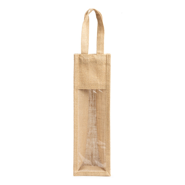 Stamina Nimba laminated jute tote bag in beige, ready for logo printing