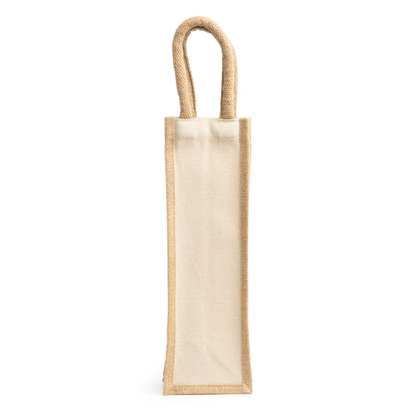 Stamina Belona laminated jute and cotton tote bag in beige, ready for logo printing