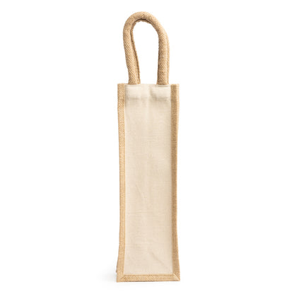 Stamina Belona laminated jute and cotton tote bag in beige, ready for logo printing