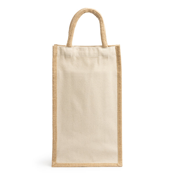 Stamina Loire laminated jute and cotton tote bag in beige, ready for logo printing