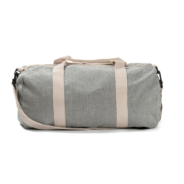 Stamina Mondelo recycled cotton sports bag in black, ready for logo printing