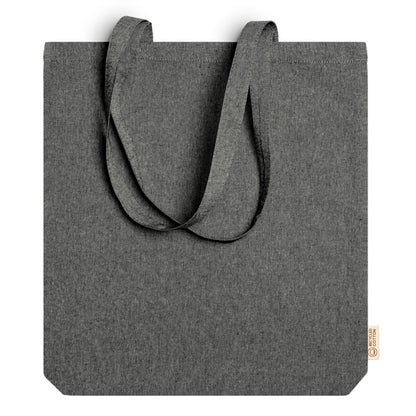 Stamina Lumia recycled cotton tote bag in black, ready for logo printing