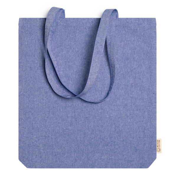 Stamina Lumia recycled cotton tote bag in royal blue, ready for logo printing
