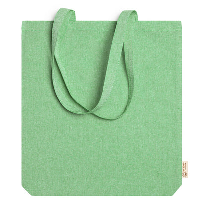 Stamina Lumia recycled cotton tote bag in fern green, ready for logo printing