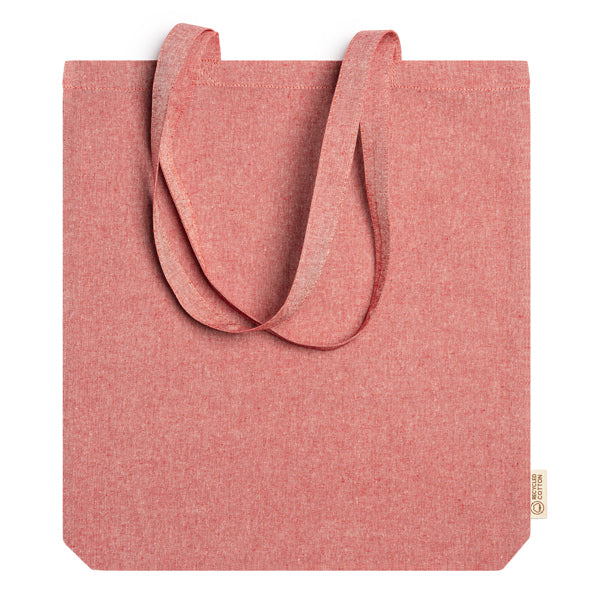 Stamina Lumia recycled cotton tote bag in red, ready for logo printing