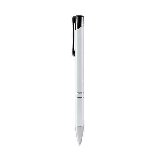 Stamina Simon recycled aluminium ball pen in white, ready for laser engraving