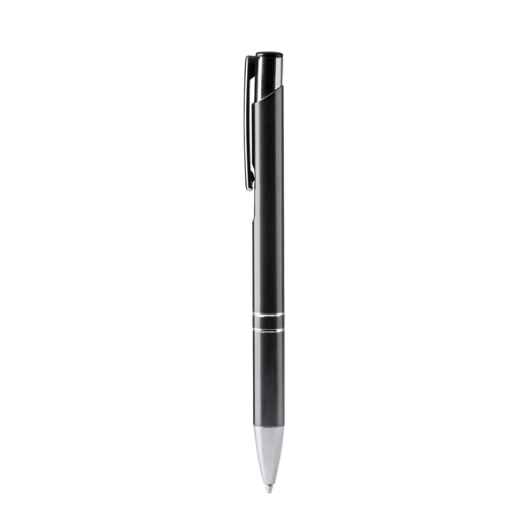 Stamina Simon recycled aluminium ball pen in dark lead, ready for laser engraving