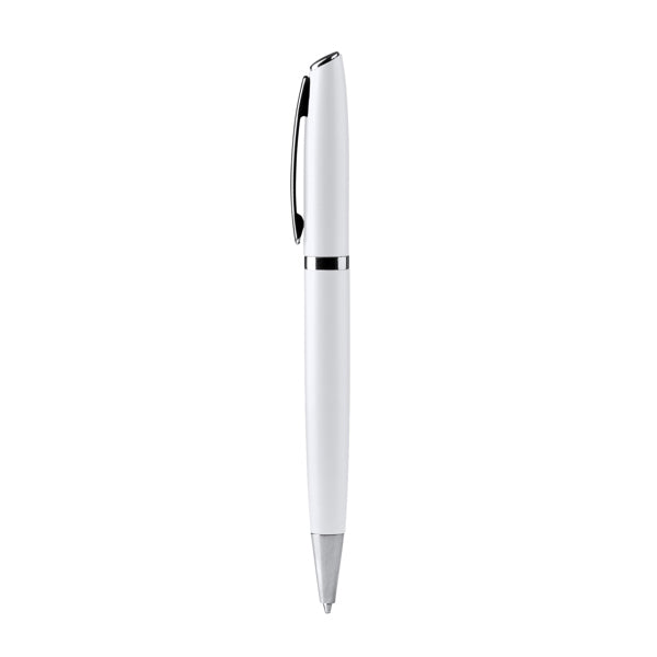 Stamina Alvik recycled aluminium ball pen in white, ready for laser engraving