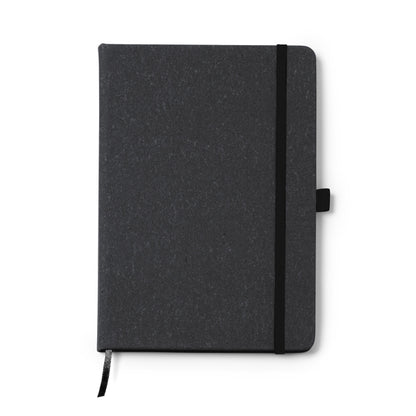 Stamina Korum recycled leather notebook A5 in black, ready for laser engraving