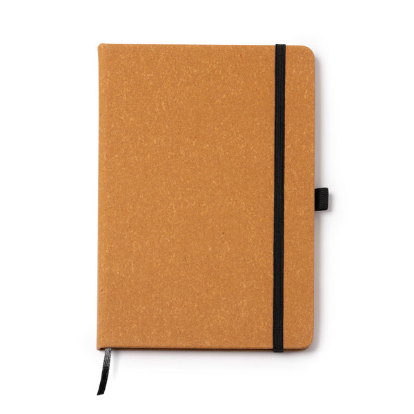 Stamina Korum recycled leather notebook A5 in brown, ready for laser engraving