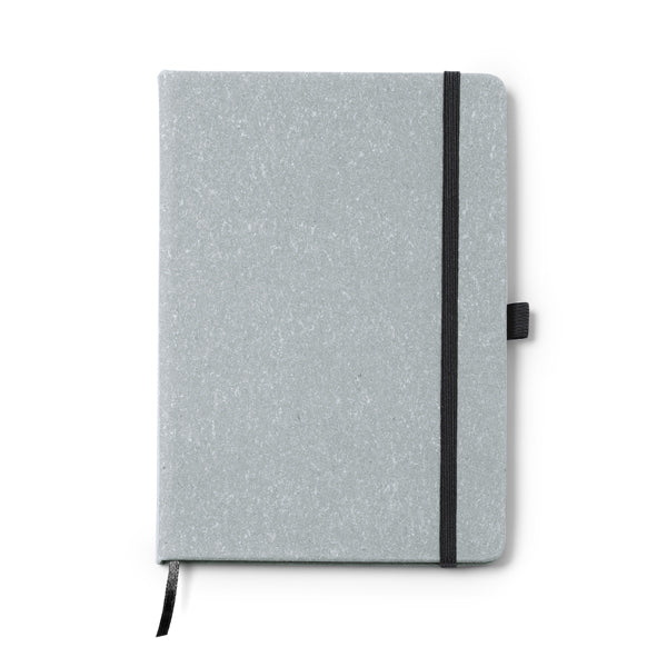 Stamina Korum recycled leather notebook A5 in grey, ready for laser engraving