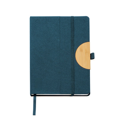 Stamina Darit RPET notebook A5 in heather denim, ready for laser engraving