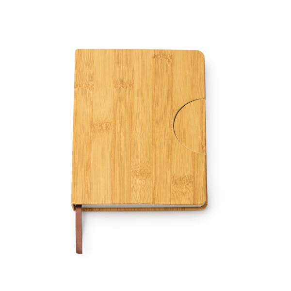 Stamina Ledo recycled leather/paper notebook A5 in bamboo, ready for logo printing