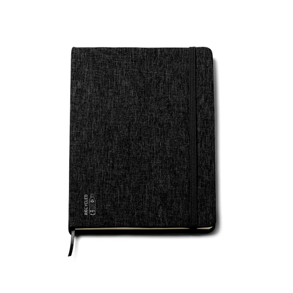Stamina Soyer RPET notebook A5 in black, ready for logo printing