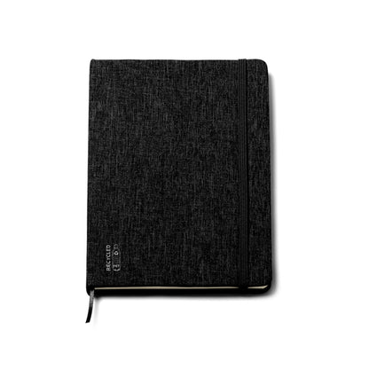 Stamina Soyer RPET notebook A5 in black, ready for logo printing